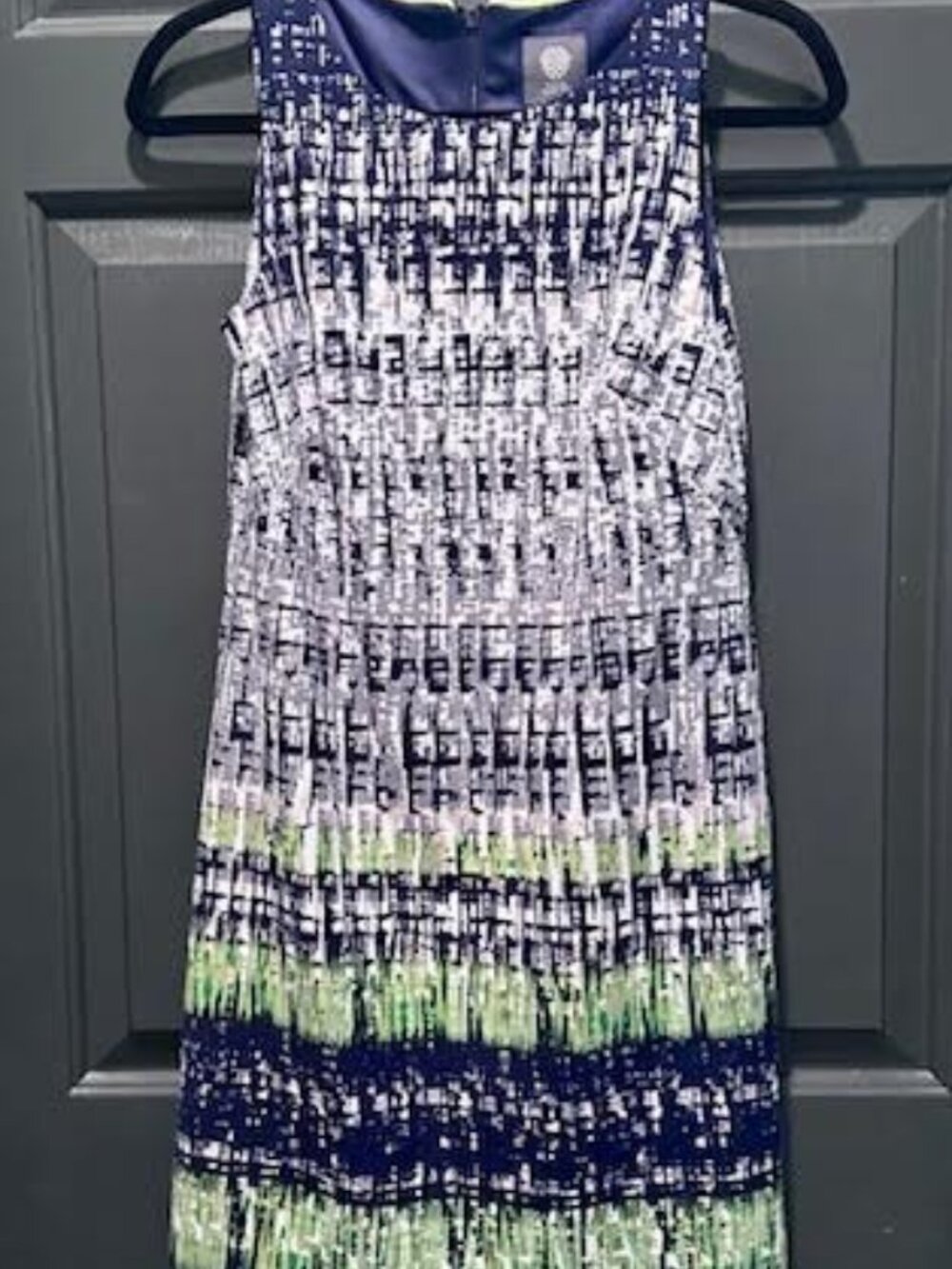Vince Camuto Women's Bodycon Sheath Dress Size 4 Navy Grey Green